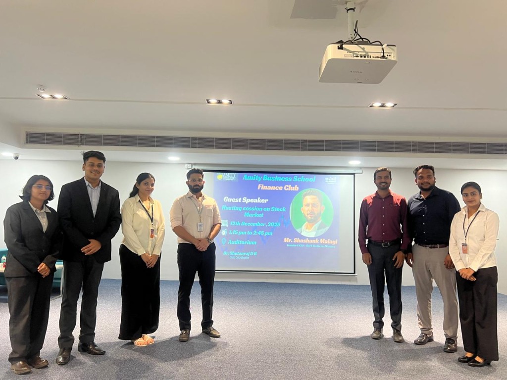 Amity University Bangalore – Guest Speaker – Stock Market (1)